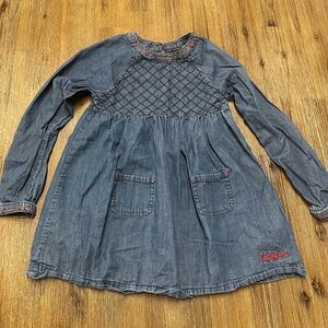 3/27$ Tommy Hilfiger Kids Long Sleeve Denim Chambray Dress size 6